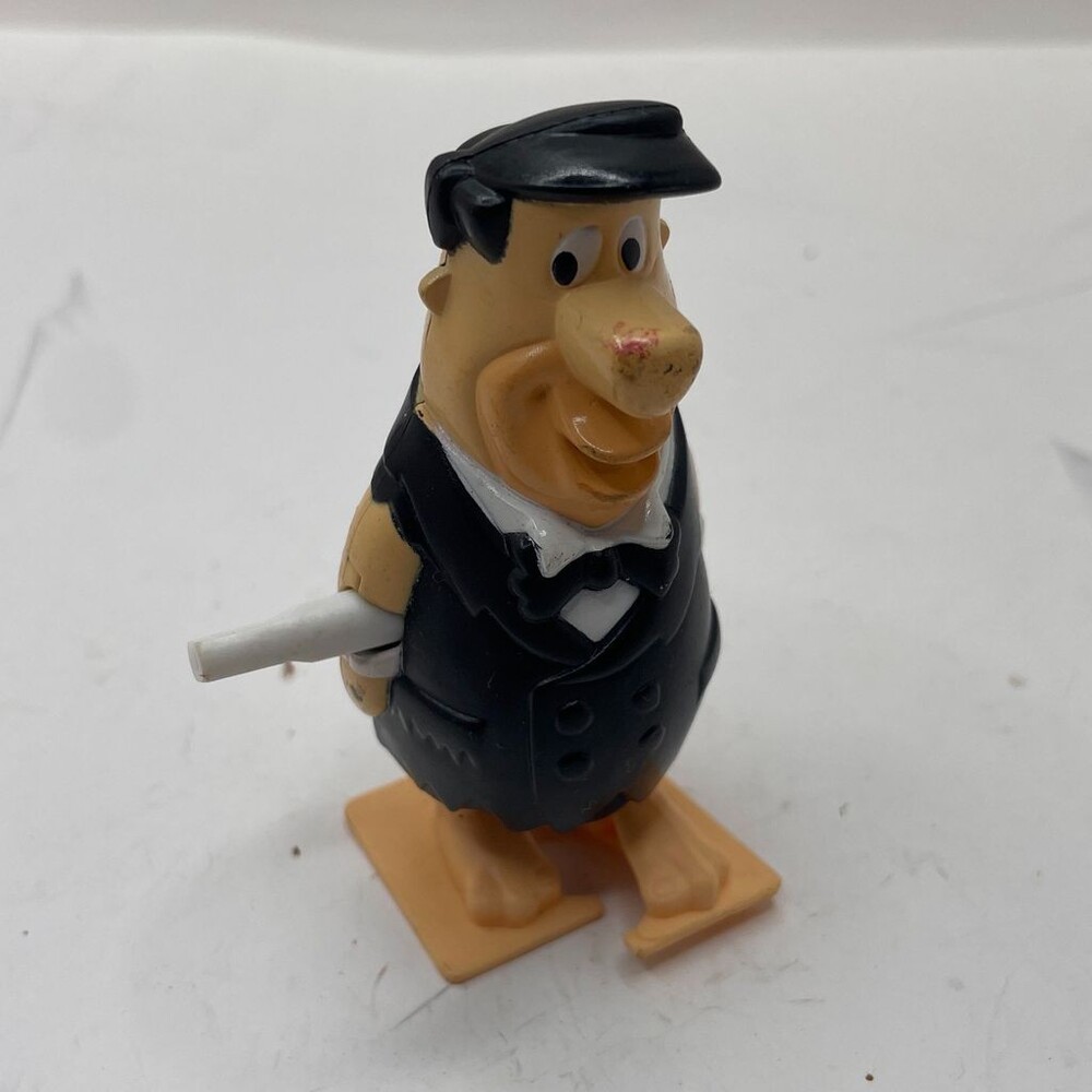 Burger King Fred Flintstone Wind-Up Walker Tuxedo Fast Food Toy Hanna-Barbera